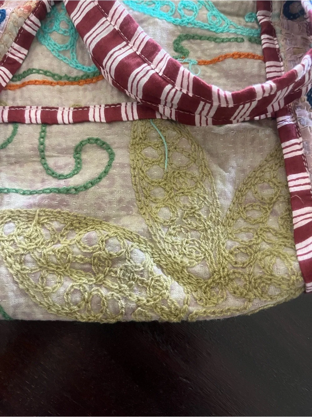 SIOAK One-of-a-Kind Embroidered Quilted Boho Oversized Shoulder Bag